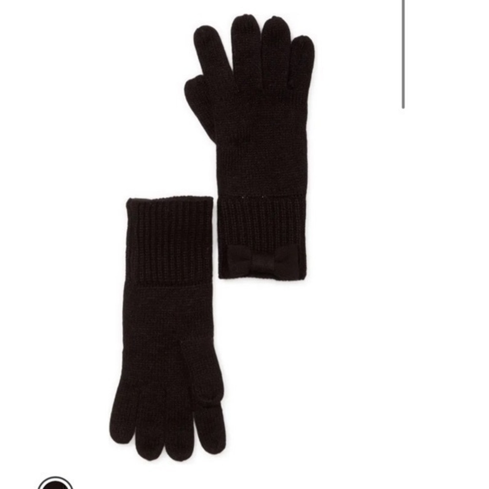 Kate Spade black gloves with bow